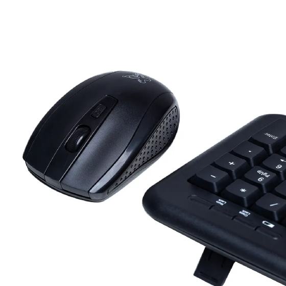 Teclado e Mouse sem Fio Maxprint Exagon, Wireless 2.4G Nano USB 2.0, ABNT2, Preto, 60000146