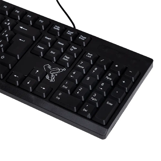 Teclado com Fio Maxprint Universitario, USB, Cabo 1,35m, Padrão ABNT2, 60000140