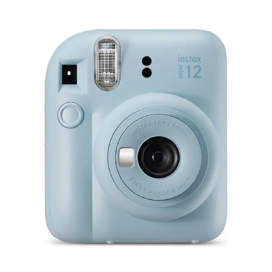 Kit Câmera Instax Mini 12 Azul + Pack 10 Filmes Spray Art + Bolsa