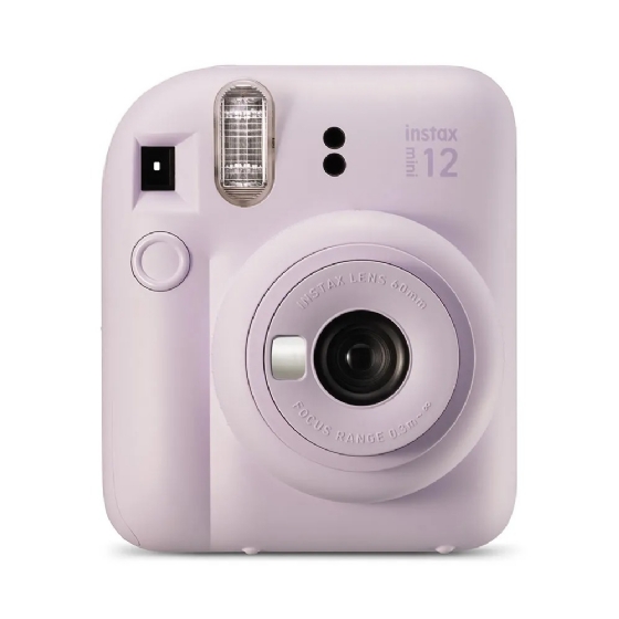Kit Câmera Instax Mini 12 Lilas + Pack 10 Filmes Spray Art + Bolsa