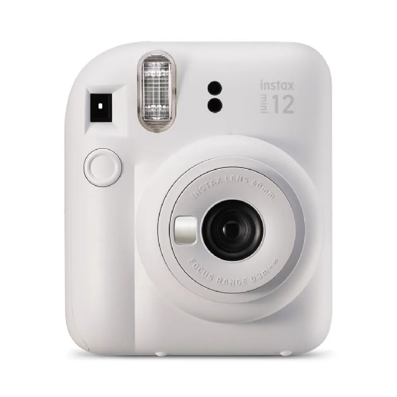 Kit Câmera Instax Mini 12 Branca + Pack 10 Filmes Spray Art + Bolsa