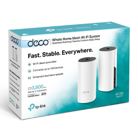 Roteador Wireless Mesh Tp-Link Deco M4 AC1200 Gigabit, Dual Band, 2 Portas, 2-PACK