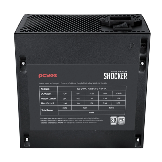 Fonte ATX 400W 80 Plus White PCYes Shocker