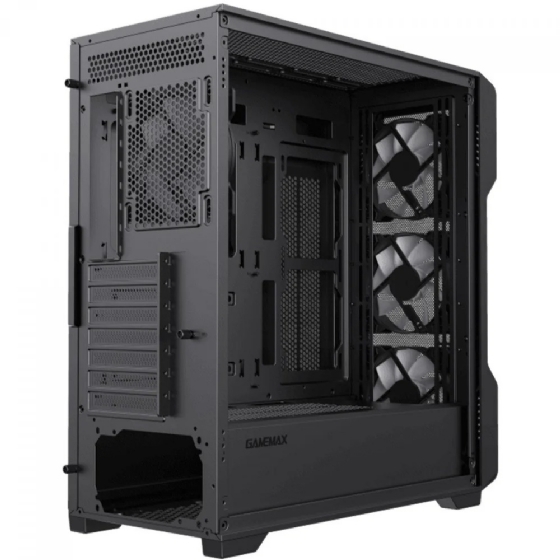 Gabinete Gamer ATX Gamemax Siege, Mid-Tower, Lateral Vidro, sem Fans sem Fonte - Preto