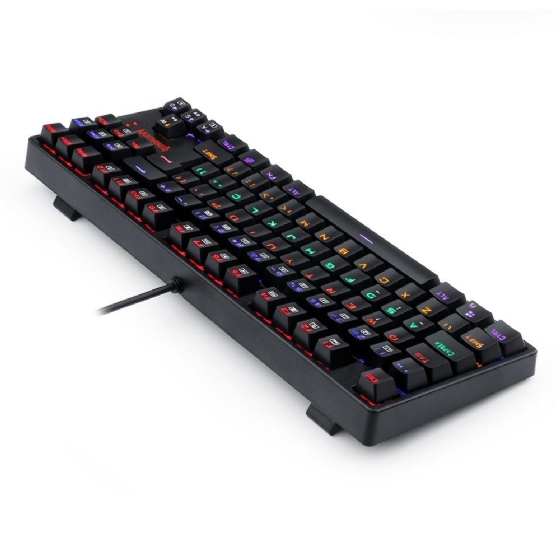 Teclado Gamer Mecânico Redragon Daksa Rainbow, Switch Blue Removíveis, ABNT, Black, K576R-1 Pt-Blue