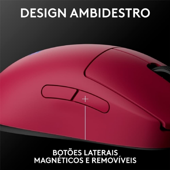 Mouse Gamer sem Fio Logitech G Pro 2 Lightspeed,rgb Lightsync,ambidestro, DPI 32K, Rosa Magenta