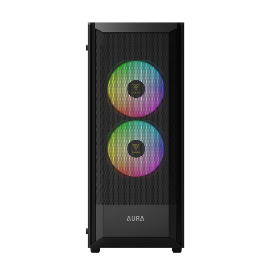 Gabinete Gamer Gamdias ATX Aura GC6 Elite ARGB, Vidro Temperado, Mid-Tower, com 3 Fans - Preto