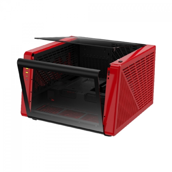 Gabinete Gamer ATX Gamdias Neso P1 Br, Full-Tower, Vidro Temperado, sem Fans - Preto/Vermelho