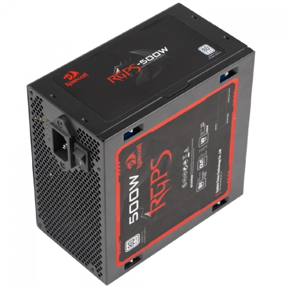 Fonte ATX 400W 80 Plus White Redragon Rgps, PFC Ativo, Cabo Flat, sem Cabo Força