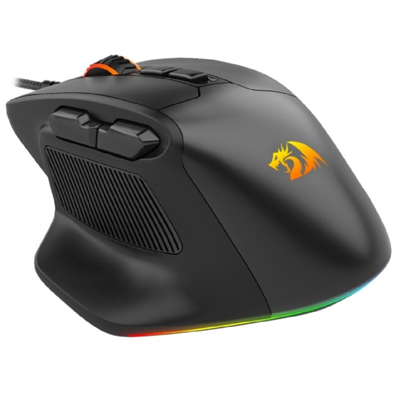 Mouse Gamer Redragon Bullseye, 12400dpi, 7 Botoes, Sensor PAW3327, RGB, Preto