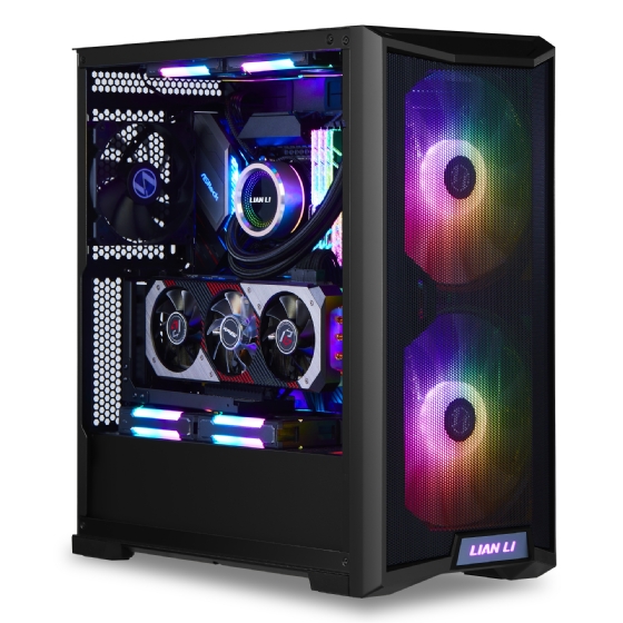 Gabinete Gamer ATX Lian Li Lancool 215x, Mid-Tower, Vidro Temperado, com 3 Fans sem Fonte - Preto
