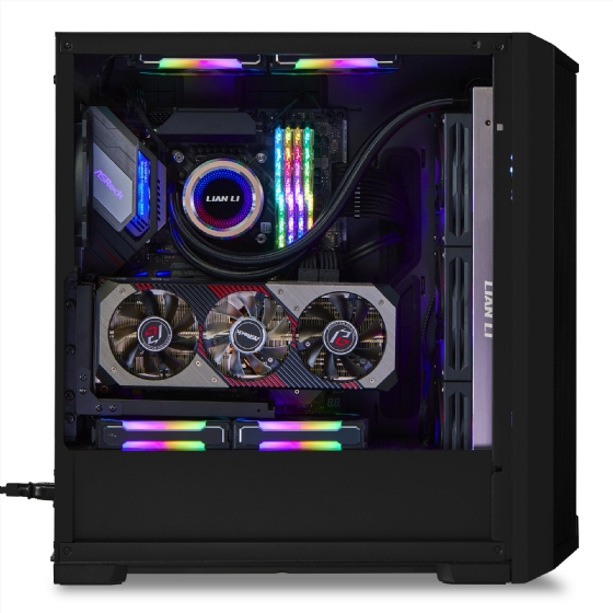 Gabinete Gamer ATX Lian Li Lancool 215x, Mid-Tower, Vidro Temperado, com 3 Fans sem Fonte - Preto