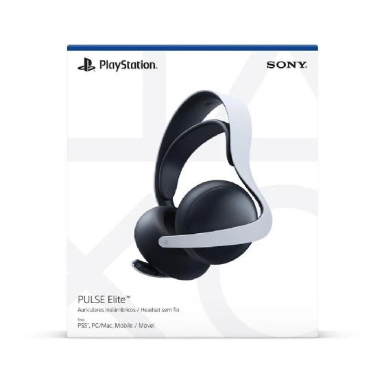 Headset Gamer sem Fio Sony Pulse Elite, Bluetooth, PS5, Branco - CFI-ZWH2L