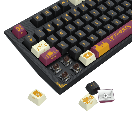 Teclado Mecânico Gamer Redragon Harry Potter Amsa Hogwart’s Special Edition RGB Switch Brown ABNT2