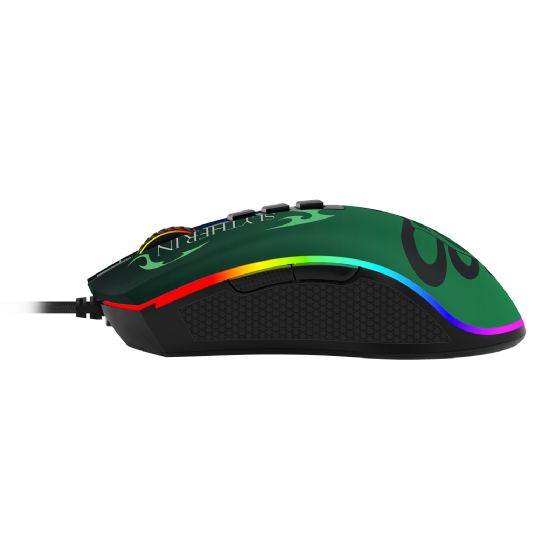 Mouse Gamer Redragon Harry Potter Cobra RGB Special Edition Slytherin 12400dpi Preto e Verde