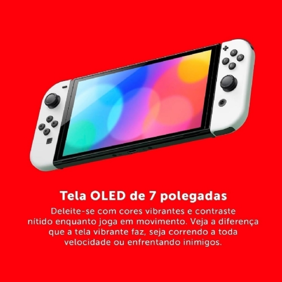 Console Nintendo Switch OLED 64GB + Mario Kart 8 Deluxe + 3 Meses Switch Online