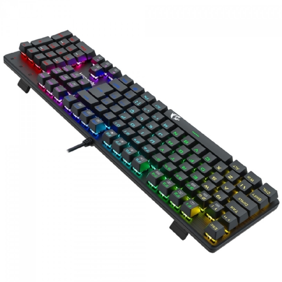 Teclado Gamer Mecânico Redragon Sindri Rainbow, Switch Brown, USB, ABNT2, Full Size, Preto