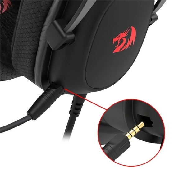 Headset Gamer Redragon Zeus Lite P3, Drives 53mm, Microfone Destacavel, Preto