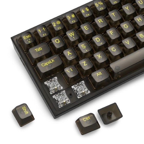 Teclado Gamer Mecânico Redragon Fizz Clear, RGB, USB, Switch Crystal, ABNT2, 60%, Preto