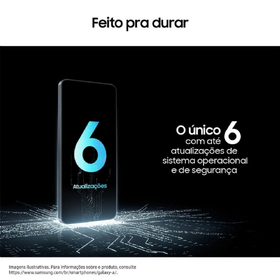Smartphone Samsung Galaxy A07, 128GB, 4GB RAM, Câmera 50MP + Selfie 8MP, Tela 6,7" - Preto