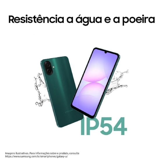 Smartphone Samsung Galaxy A07, 128GB, 4GB RAM, Câmera 50MP + Selfie 8MP, Tela 6,7" - Preto