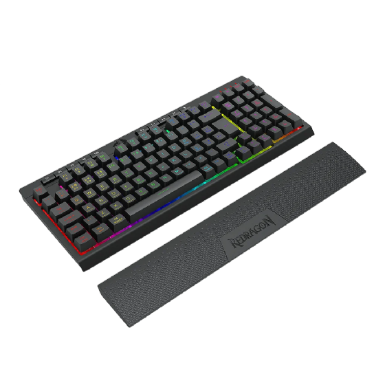 Teclado Gamer Redragon Shiva 98, RGB, USB, Membrana, ABNT2, Preto