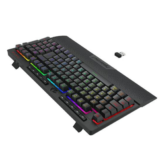 Teclado Gamer Redragon Shiva 98, RGB, USB, Membrana, ABNT2, Preto