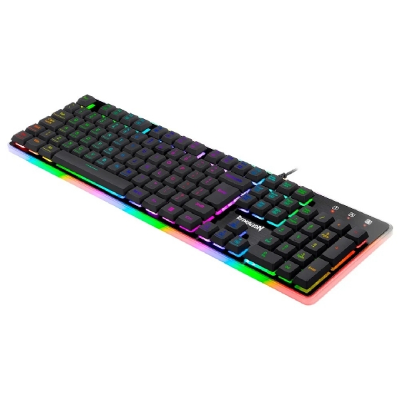 Teclado Gamer Membrana Redragon Dyaus RGB ABNT2 - Preto
