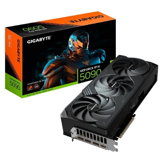 Placa de Vídeo Gigabyte RTX 5090 Windforce OC 32GB GDDR7, DLSS 4, Ray Tracing, HDR