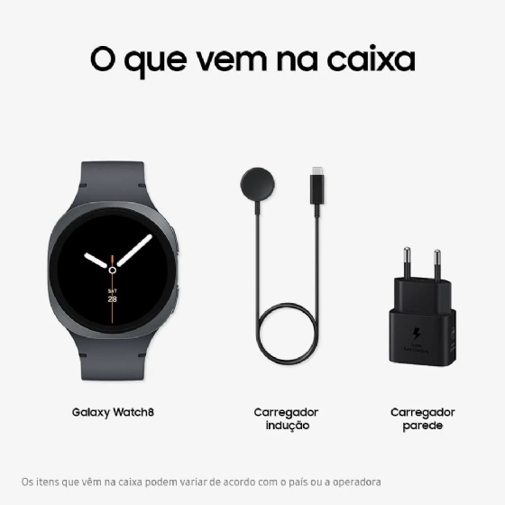 Relógio de Pulso Samsung Galaxy WATCH8, 40mm, LTE, Bluetooth, Display de 1.34", Galaxy IA, Grafite