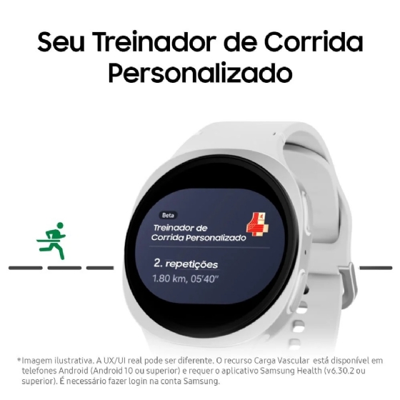 Relógio de Pulso Samsung Galaxy WATCH8, 44mm, Bluetooth, Display de 1.47", Galaxy IA, Prata