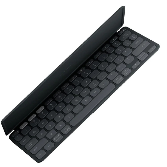 Teclado sem Fio Logitech Keys-To-Go 2, BT, para Tablets, iPad, macOS, Windows, Capa Integrada, Grafite