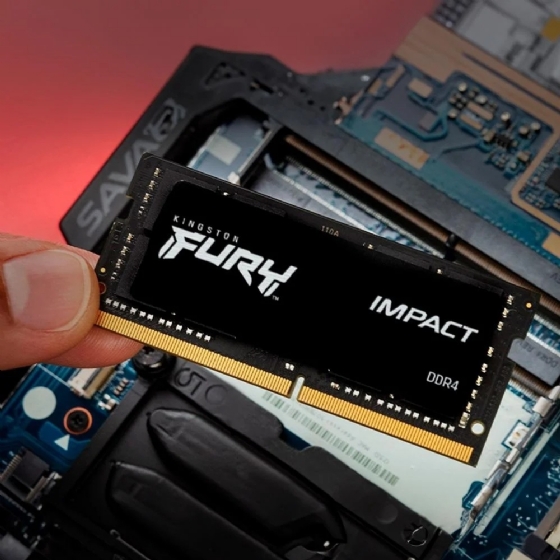 Memória 16GB DDR4 3200MHz CL20 Kingston Fury Impact para Notebook