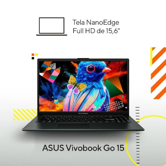 Notebook ASUS Vivobook Go 15 AMD Ryzen 5 8GB RAM 256GB SSD 15,6" Full HD Windows 11 Home