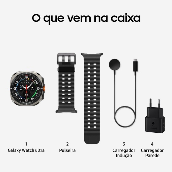 Relógio de Pulso Samsung Galaxy Watch Ultra 47mm LTE Titânio Prata