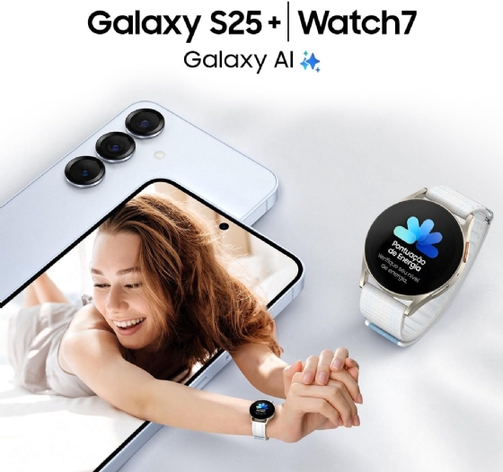 Smartphone Samsung Galaxy S25 Fe 5G, 256GB, 8GB RAM, Câmera 50+12+8, 6.7" 120Hz IP68 Azul Marinho