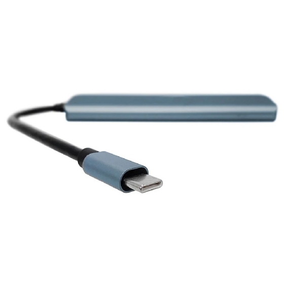 Hub 7 em 1 USB-C GV Cabos, HDMI 4K, USB 3.0, 2x USB 2.0, USB-C PD 87W, Cartão TF/SD, HUB.38501