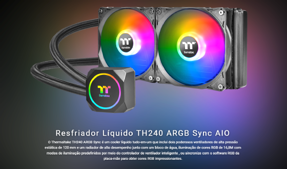 Watercooler Tt Th 240mm ARGB Sync Intel/AMD - Thermaltake