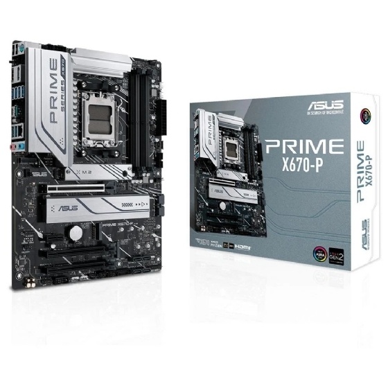 Placa Mãe ASUS Prime X670-P ATX AM5 DDR5, Wi-Fi, M.2, HDMI/DP, PCI-e 4.0, USB 3.2, Ryzen 7ª/8ª/9ª G