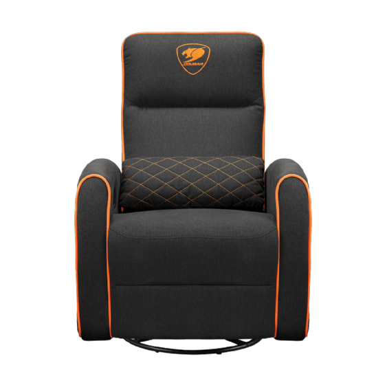 Poltrona Gamer Cougar Fidom, até 150kg, Preta e Laranja