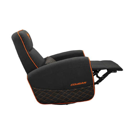 Poltrona Gamer Cougar Fidom, até 150kg, Preta e Laranja