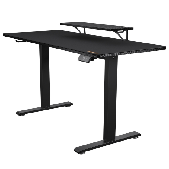 Mesa Gamer Elétrica Cougar e-Star 1,20m, Ajuste de Altura, Suporte para Headset - Preta