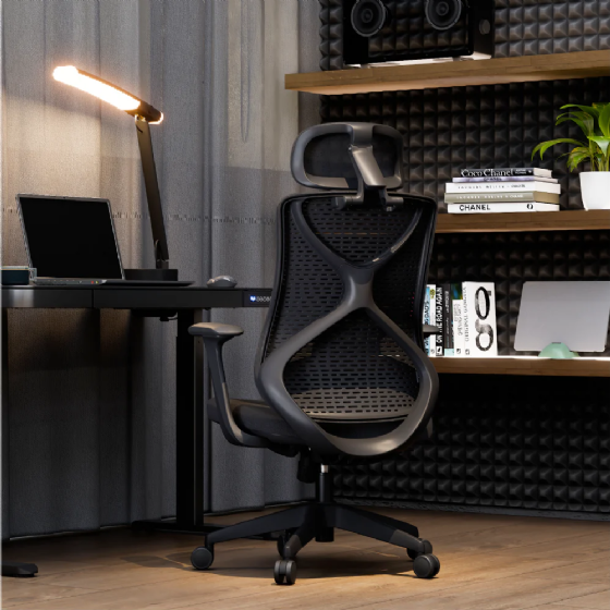Cadeira de Escritório Ergonômica Elements Aiven - Preto