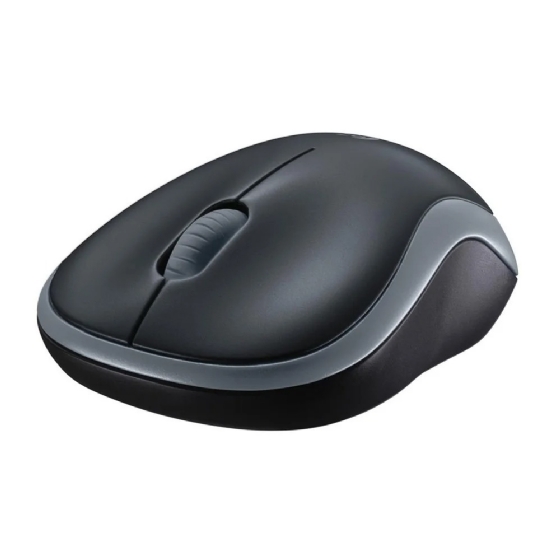 Mouse sem Fio USB Logitech M185, USB, 3 Botoes - Preto