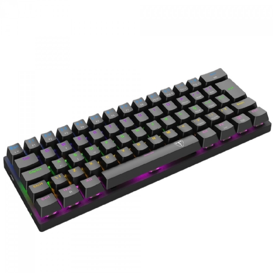 Teclado Gamer Mecânico T-Dagger Arena Preto Rainbow Switch Brown ABNT2