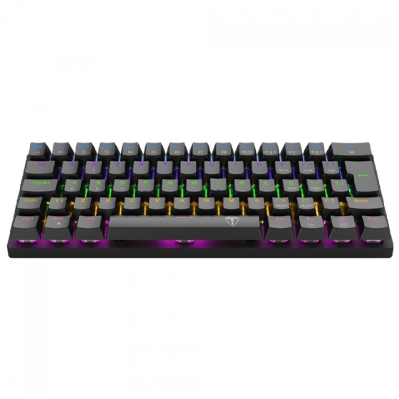 Teclado Gamer Mecânico T-Dagger Arena Preto Rainbow Switch Brown ABNT2