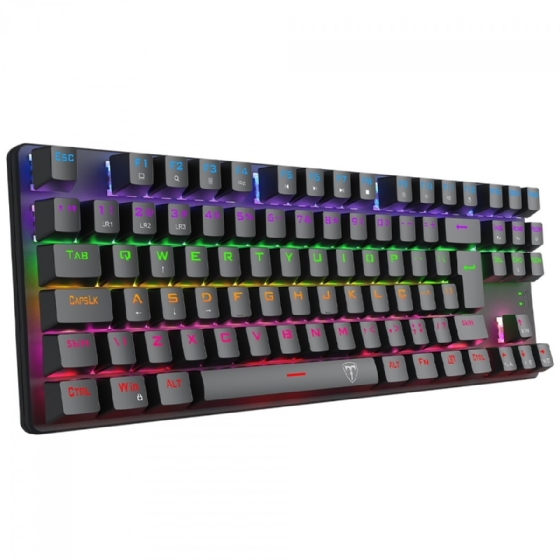 Teclado Gamer Mecânico Bora Tkl, RGB, Switch Dust-Proof Marrom, USB, ABNT2, Preto