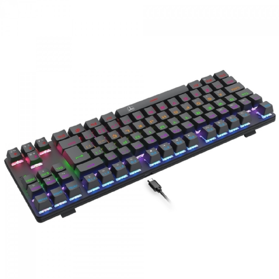 Teclado Gamer Mecânico Bora Tkl, RGB, Switch Dust-Proof Marrom, USB, ABNT2, Preto