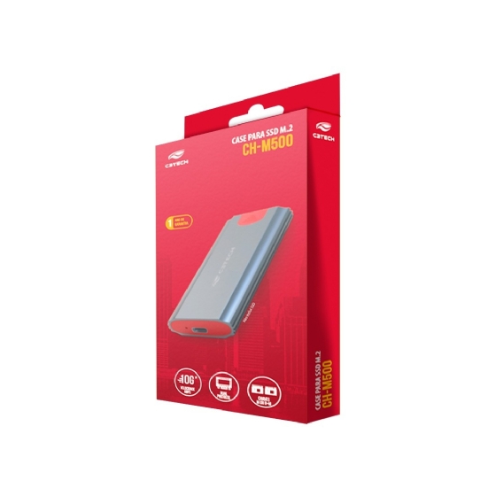 Gaveta para SSD Externo M.2 NVMe e SATA OTG - C3Tech