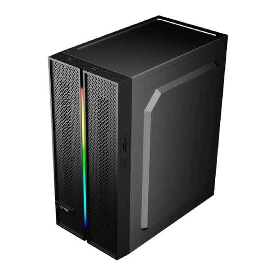 Gabinete Gamer Vinik SG26 Preto Fita de LED RGB, sem Fans sem Fonte - SG26ACBK